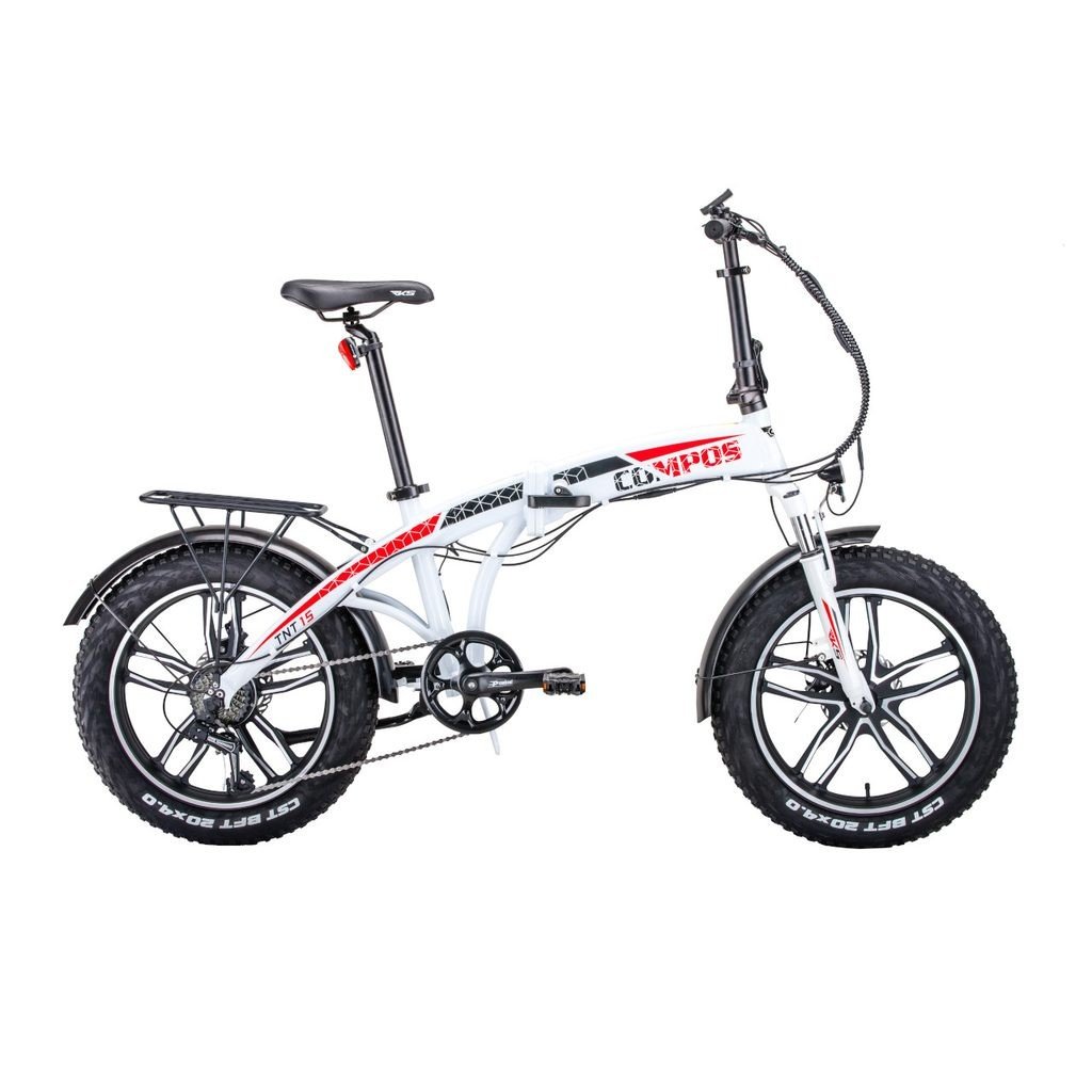 Bicicleta electrica pliabila Hecht Compos XL Alb