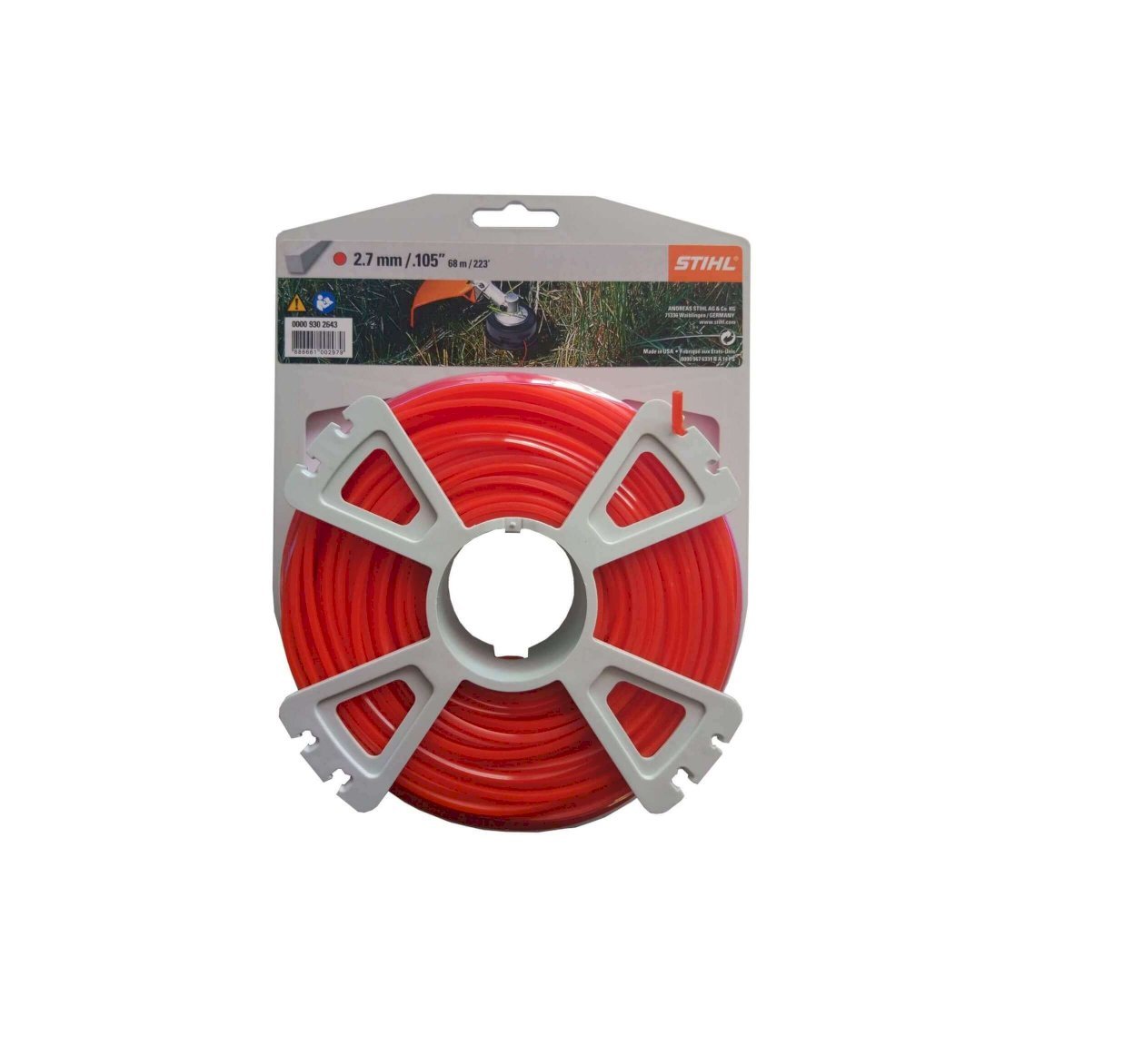 Fir nylon pătrat Ø 2,7 mm x 65m