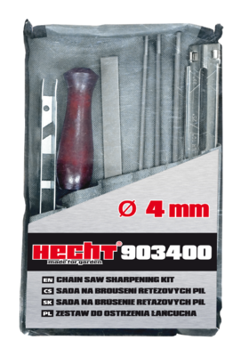 Hecht 903400 Set de ascutire a lantului, pila 4 mm