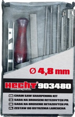 Hecht 903480 Set de ascutire a lantului, pila 4.8 mm