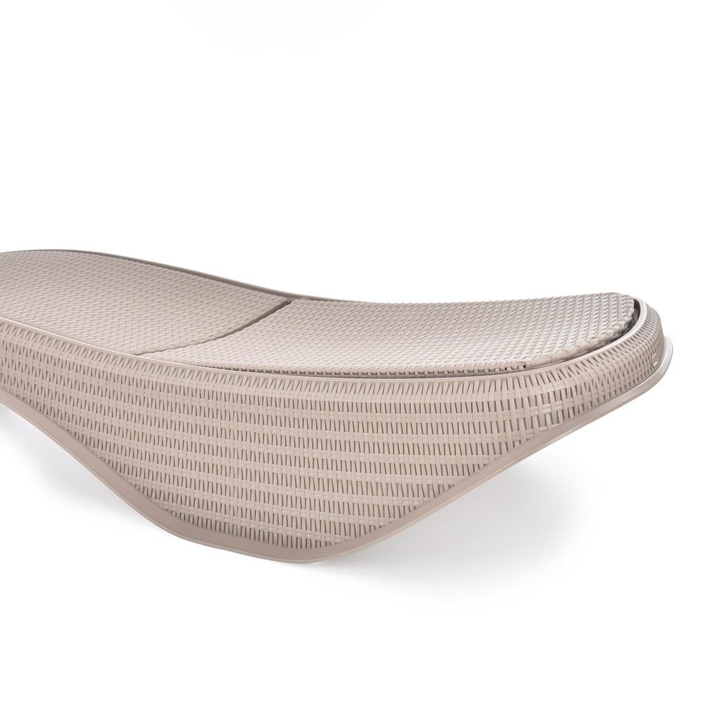 Hecht Patong Beige Sezlong de plastic reglabil