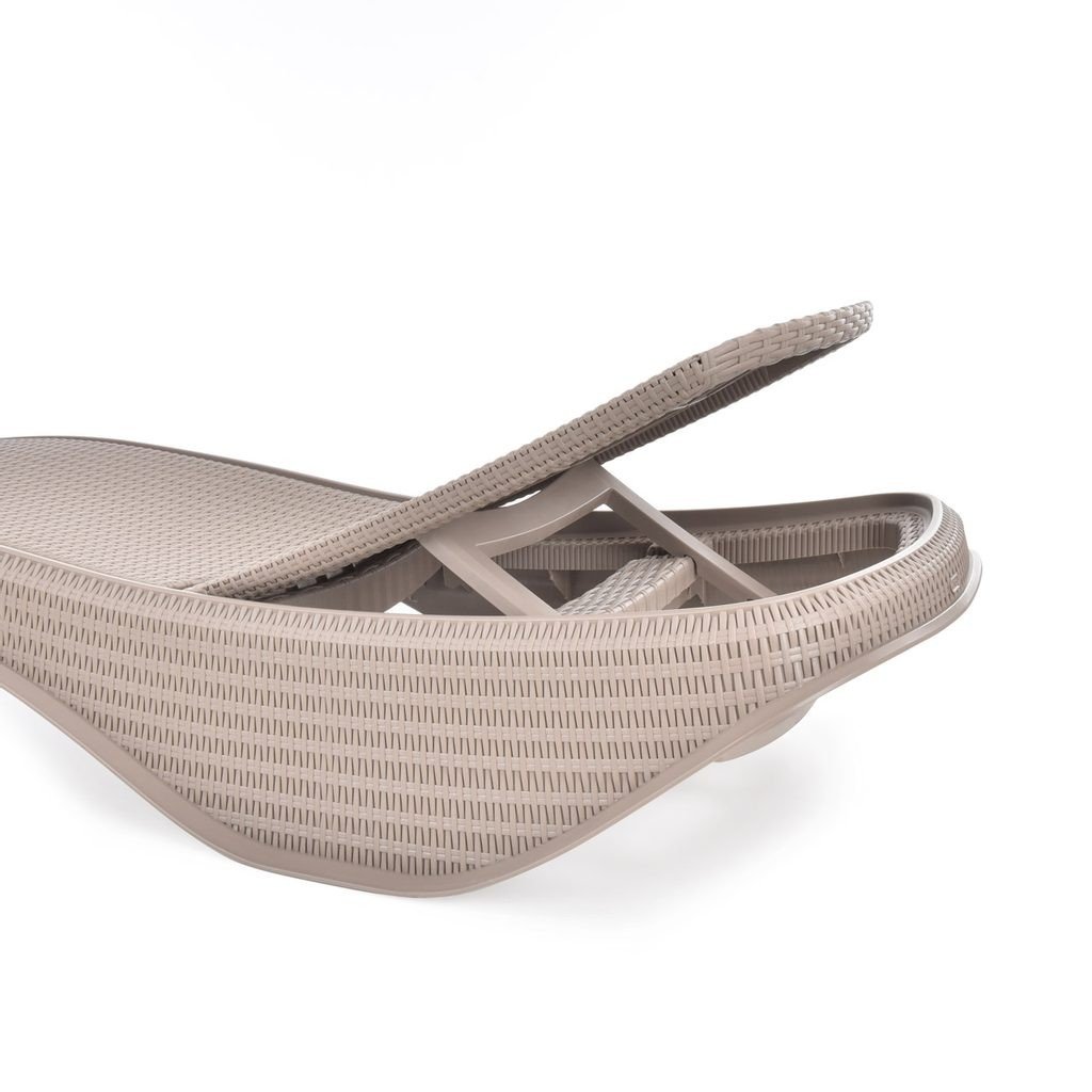 Hecht Patong Beige Sezlong de plastic reglabil 3
