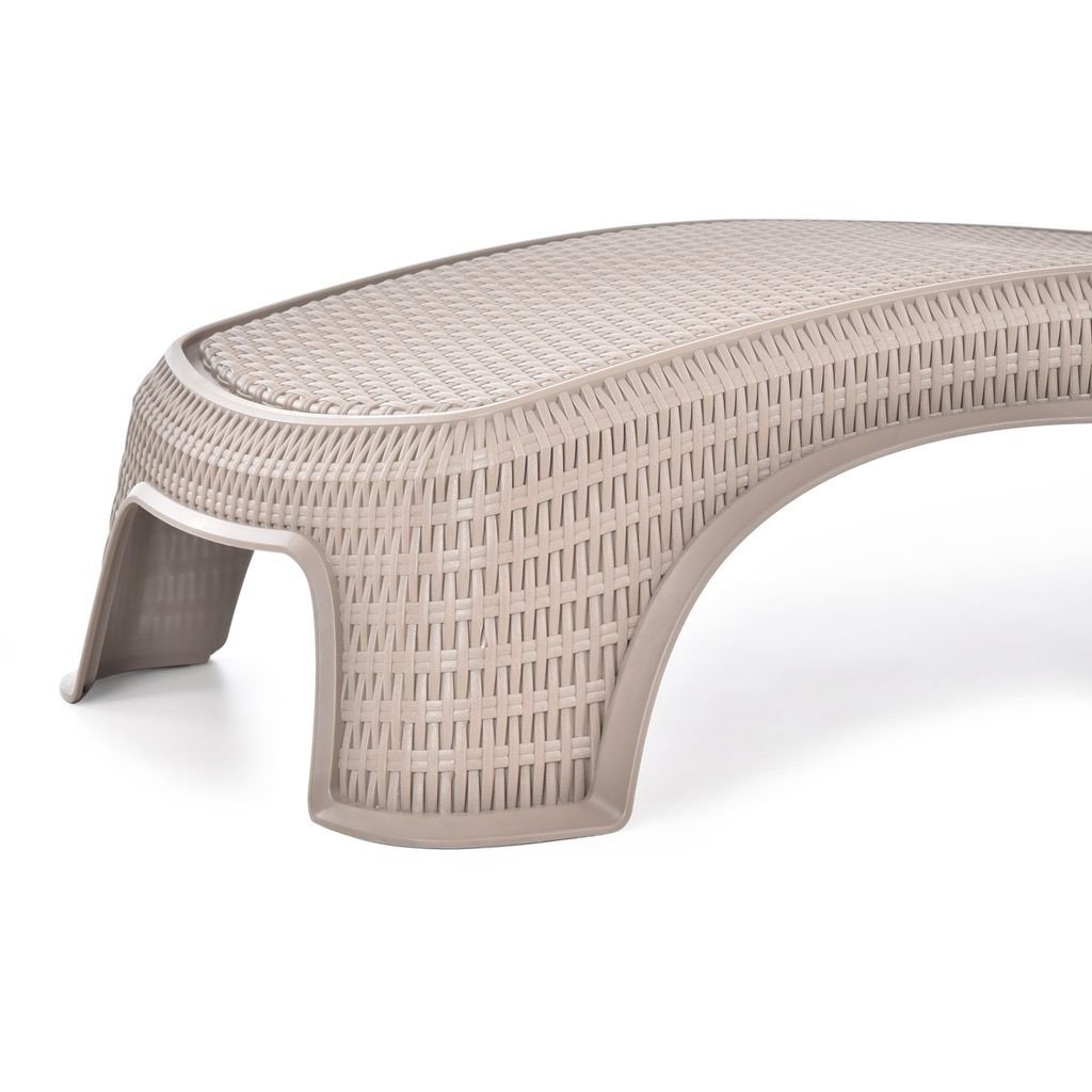 Hecht Patong Beige Sezlong de plastic reglabil 4