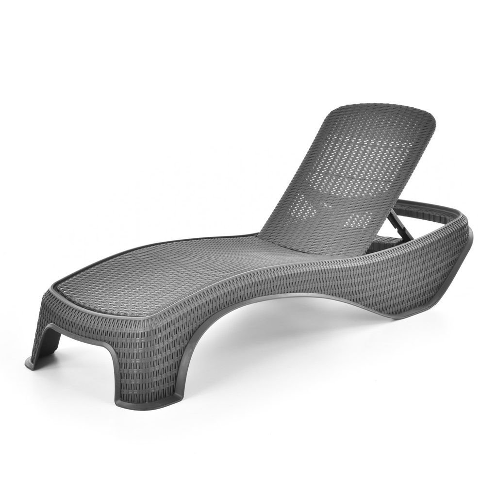 Hecht Patong Graphite Sezlong de plastic reglabil