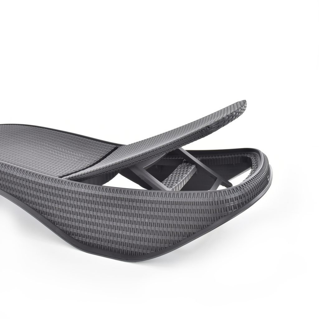 Hecht Patong Graphite Sezlong de plastic reglabil 3