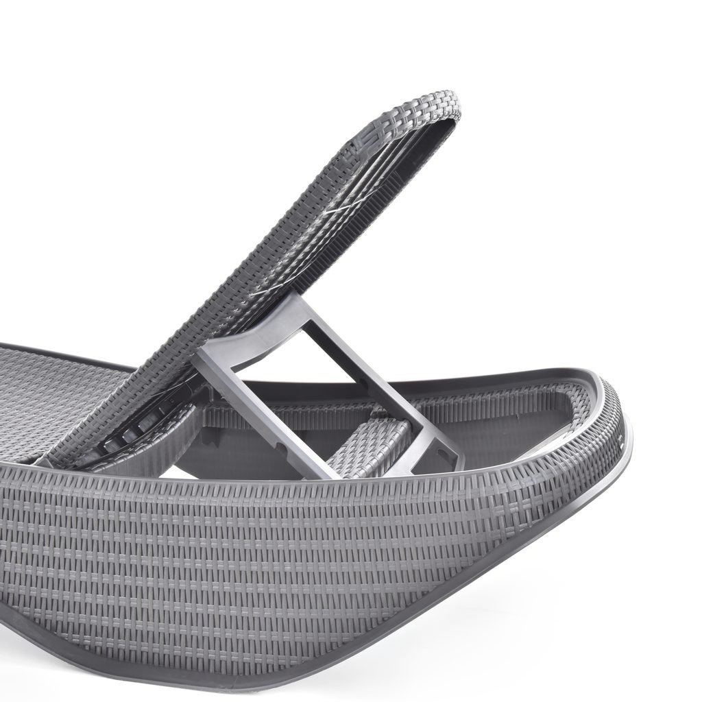 Hecht Patong Graphite Sezlong de plastic reglabil 2