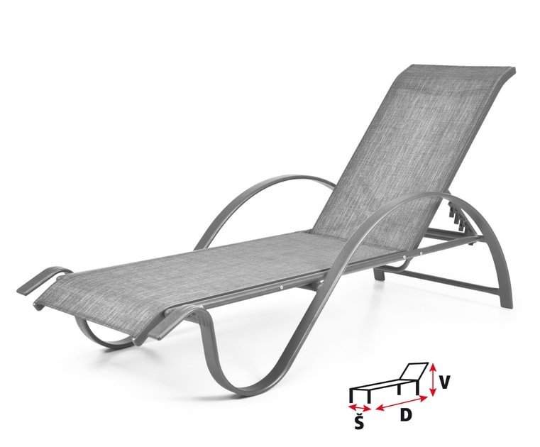 Hecht Sofia Lounger Sezlong reglabil de lux
